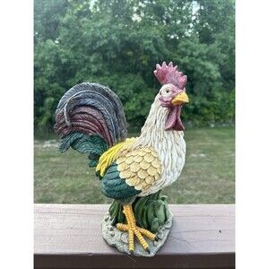 Vintage Rooster Resin Figurine, Kitchen Decor, Farmhouse Decor